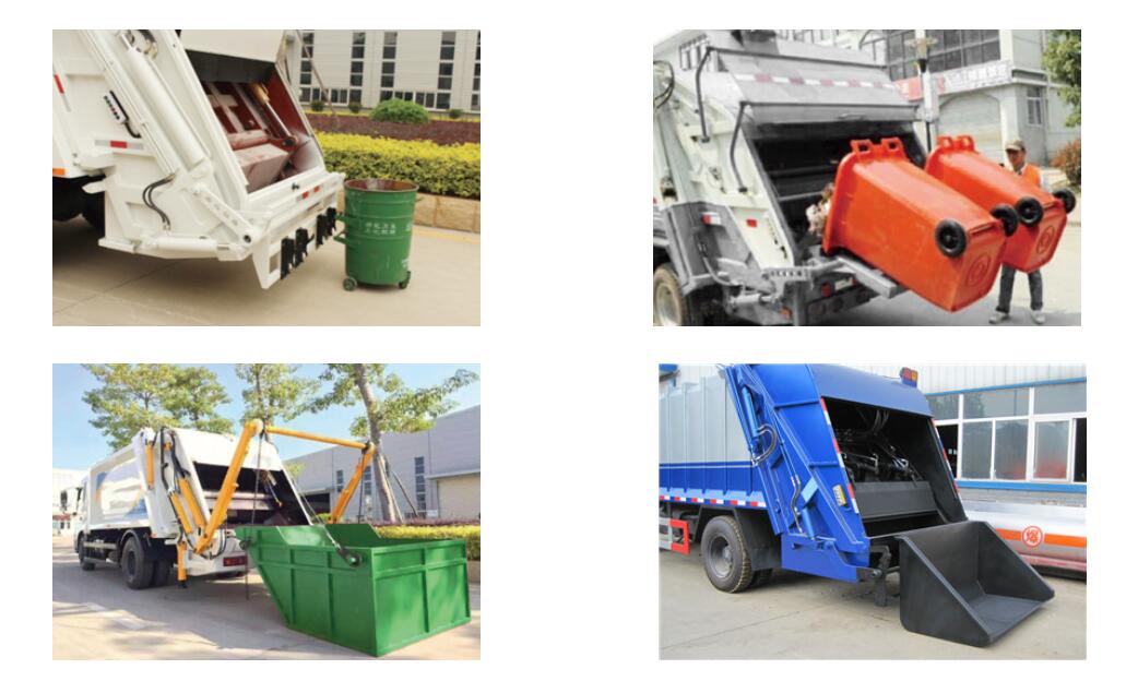 Système de levage de poubelle en option pour camion compacteur de déchets Moldavie Isuzu KV100