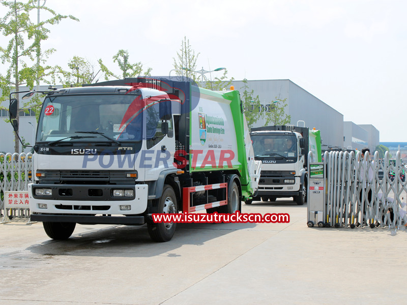 Exportation de camion compacteur d'ordures Isuzu