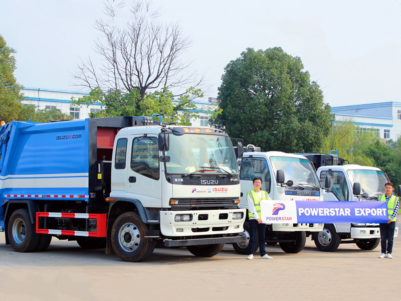 Exportation de camion compacteur d'ordures Isuzu