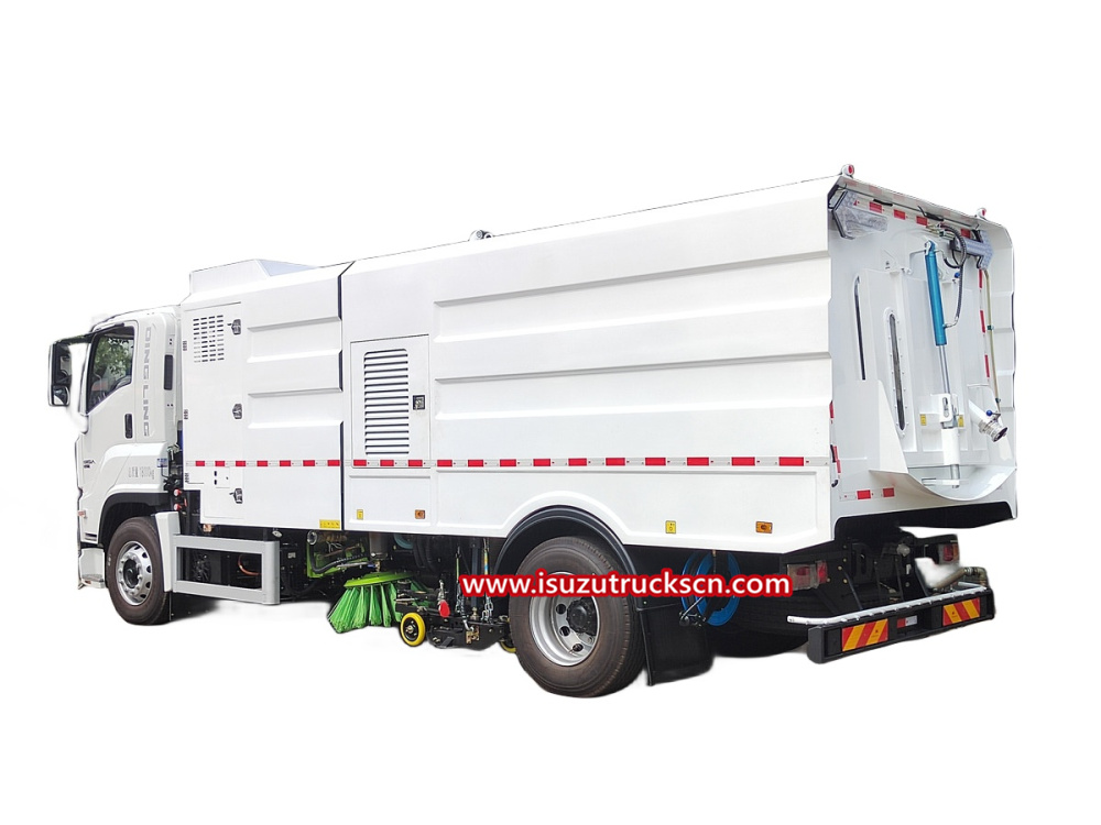 Camion balayeuse électrique de nettoyage de route de rue de Giga Isuzu EV