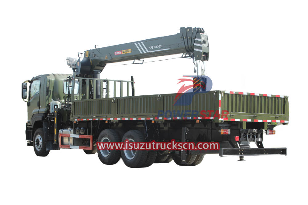 Le nouveau camion militaire utilisé Isuzu Giga a monté des grues télescopiques de boom de 16tons Palfinger SPS40000