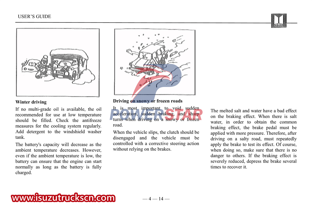 Manuel d'utilisation de la voiture légère Isuzu série UC