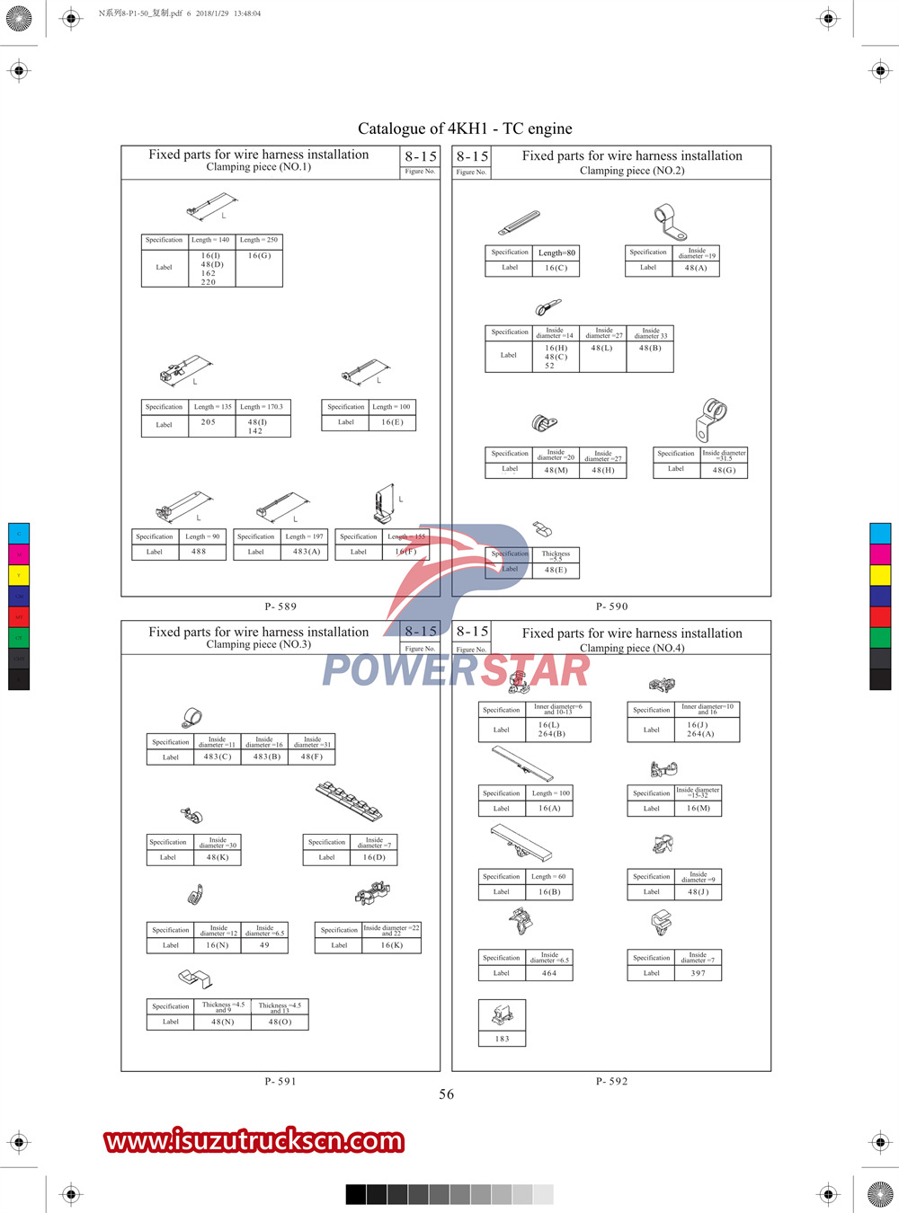 Catalogue de pièces commerciales Isuzu série N 2