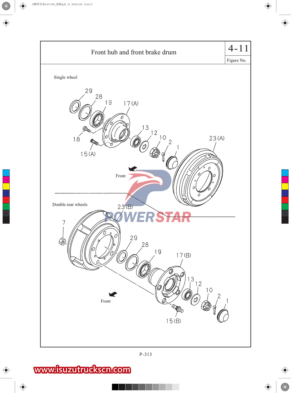 Catalogue de pièces commerciales Isuzu série N 2