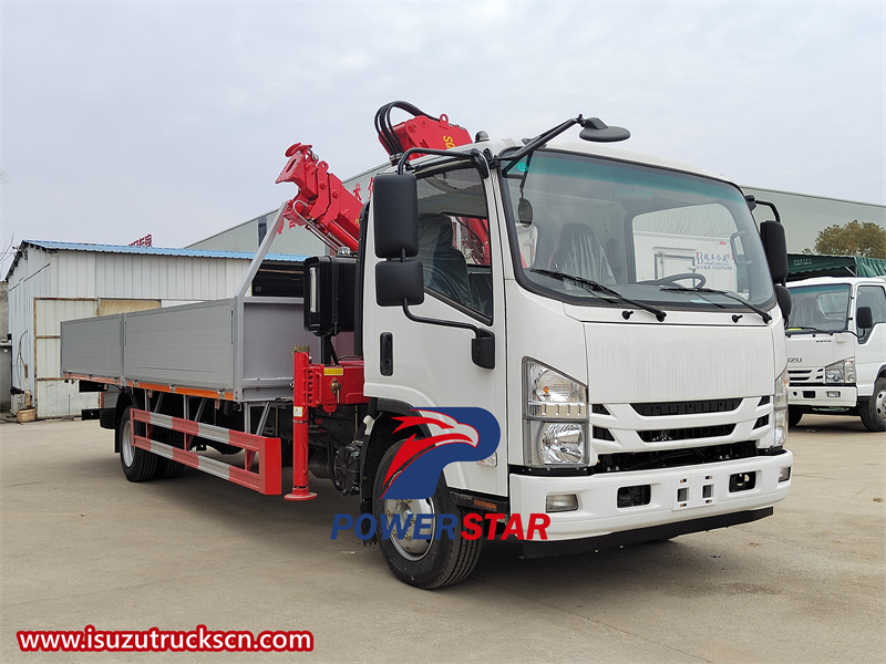 Camion-grue à flèche articulée Isuzu des Philippines avec plate-forme