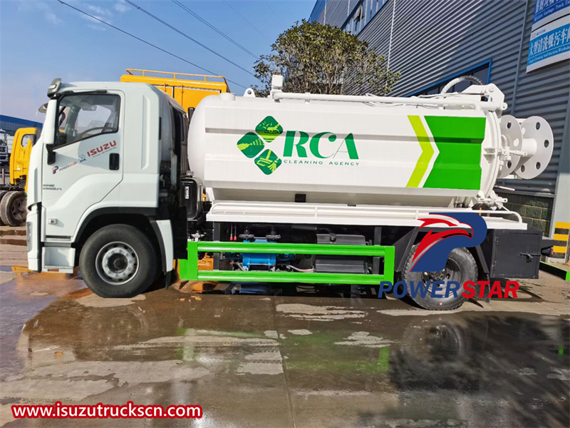 Camion de nettoyage d'égouts combiné Isuzu GIGA 6 roues 14000L