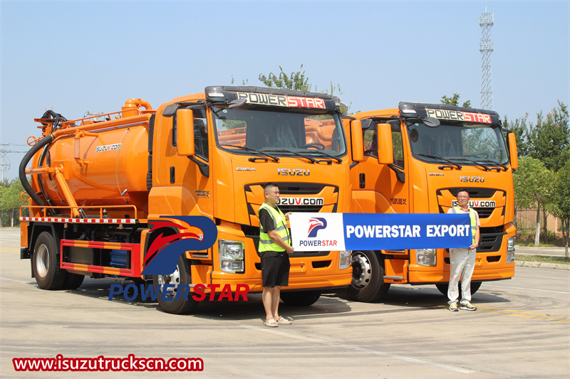 Isuzu 4x2 combined sewer cleaner truck