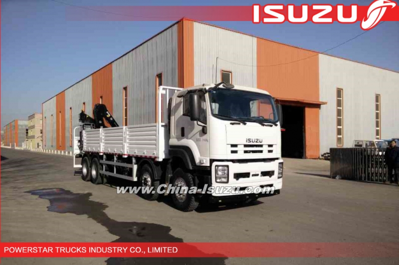 ISUZU Reliable / Efficient 16tons Straight Arm Truck Mounted Crane