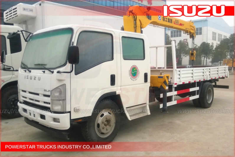 ISUZU Truck Crane Feature Double Cabin Isuzu trucks with Lifting Crane