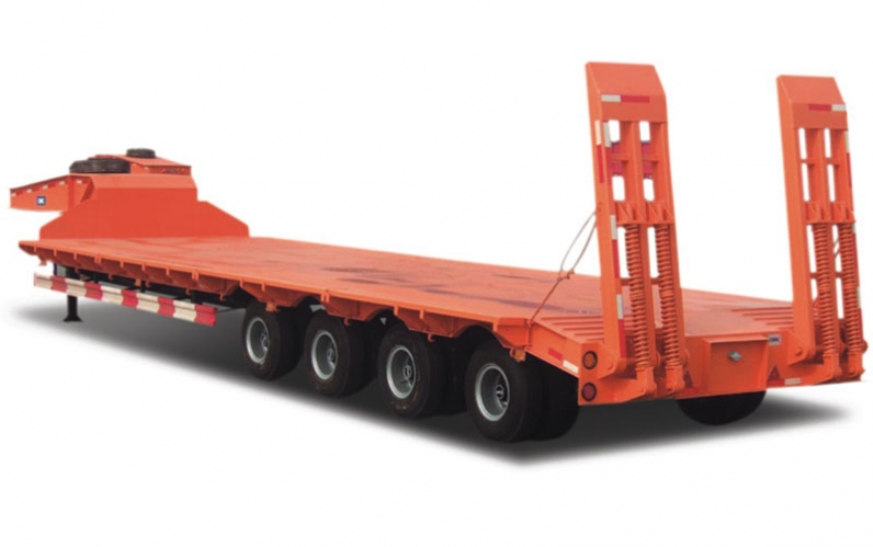 China manufacturer muti axle hydraulic gooseneck detachable lowbed/lowboy semi truck trailer for sale