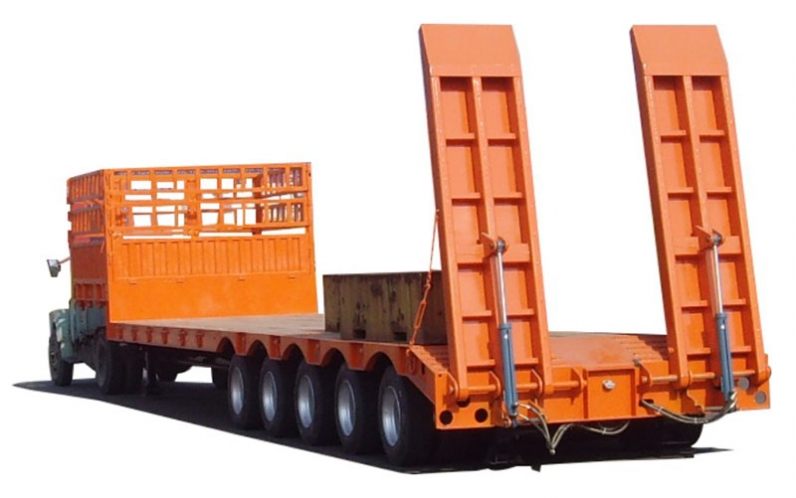 China heavy duty 5 lines 6 lines multi axles hydraulic low bed semi trailer