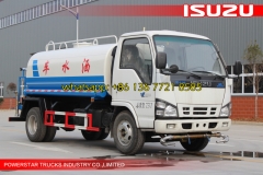 Petite eau transportant camion ISUZU, 5000liters de 5cbm de 5 tonnes d'eau 6 roues camion citerne, camion d'eau Mini à vendre