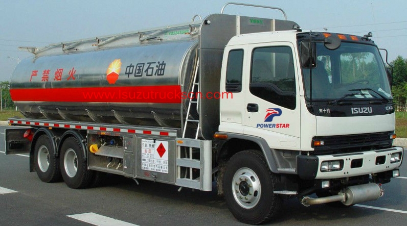 25m3 Isuzu truck Aluminum alloy fuel tanker truck for sale