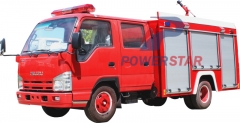 Producer for water tank fire truck Isuzu fire vehicle pictures