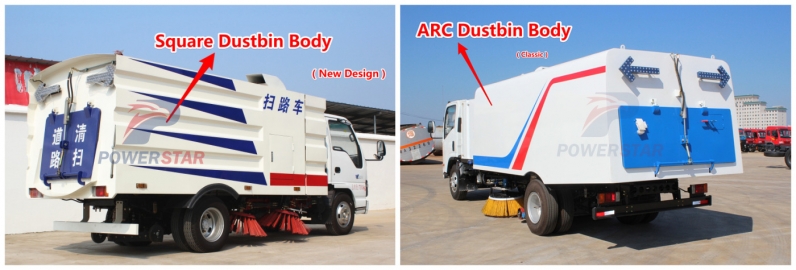 dustbin super structure for street sweeping kit