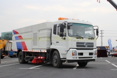 véhicule de poubelle routier balayeuse camion Dongfeng street sweeper