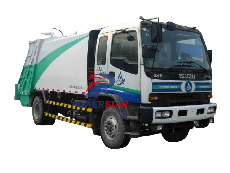 1100L garbage bins Rear loader garbage truck Isuzu
