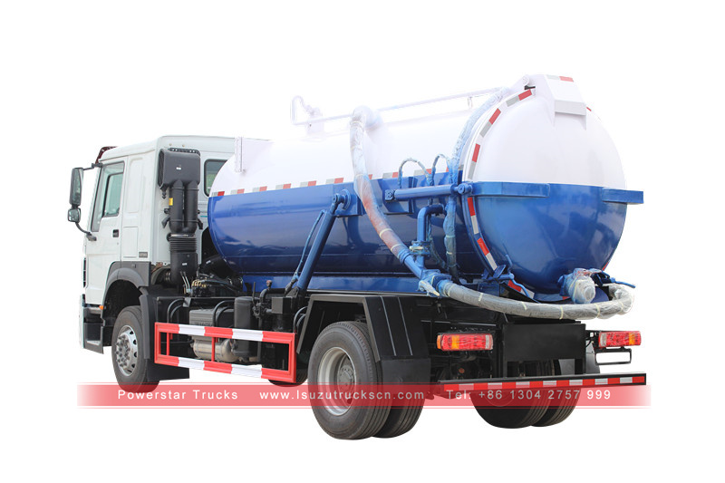 Widely used vacuum sewage truck Isuzu sewage suction tanker with best price