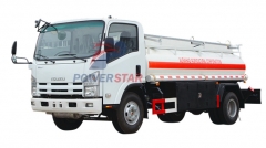 myanmar 1000 gallon isuzu camion de réservoir d'huile légère avec le distributeur de carburant