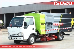 Isuzu marque 4x2 camion de balayage de route balayeuse de balayage pour route publique