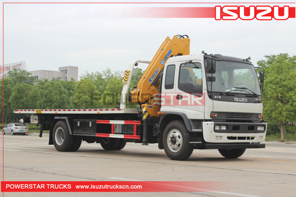 Vente chaude Camion dépanneuse de récupération ISUZU FTR FVR transporteur à  plat avec grue en Chine - PowerStar Trucks
