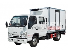 Camion de fourgonnette de refroidissement réfrigérée de Cabine double isuzu