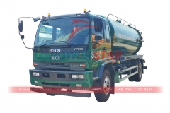 Exportation de camion-citerne d'eaux usées sous vide ISUZU FTR videuse 10cbm vers la sierra leone