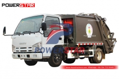 Camion compresseur de déchets ISUZU 100P personnalisé en Gambie

