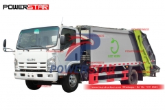 best-seller ISUZU 700P 8CBM camion compacteur de déchets à chargement arrière en vente
