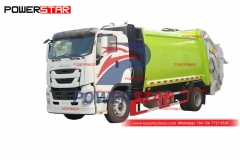 prix d'usine ISUZU GIGA 380HP 16CBM compacteur de déchets de camion à ordures
