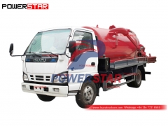 Camion d'égout sous vide ISUZU 130HP 5000L de marque japonaise au meilleur prix
