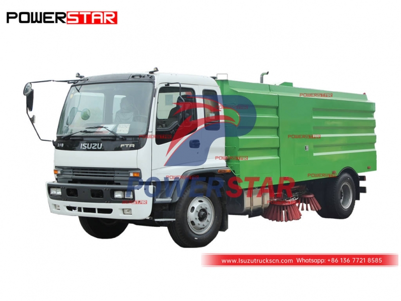 ISUZU FTR/FVR 4×2 vacuum street sweeper truck at discount price