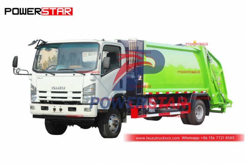 Good price ISUZU 4×4 off-road 190HP trash compactor truck for export