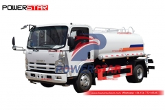 Tonneau à eau en acier inoxydable ISUZU ELF 700P 6000 litres exporté aux Philippines

