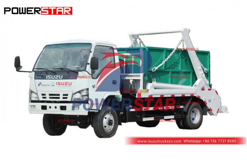 Customized ISUZU 100P/600P 4WD swing arm garbage truck for sale
