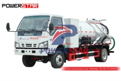 Bon prix ISUZU 4 × 4 tout-terrain 3000 litres camion-citerne sous vide à vendre
