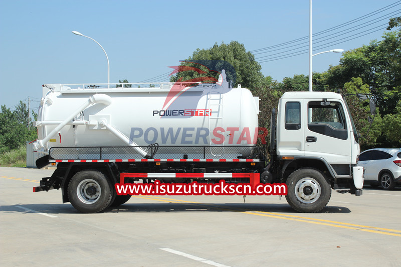 Isuzu 10000liters sewer vacuum pump truck