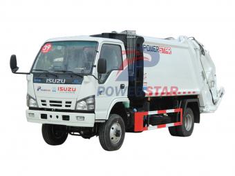 Isuzu NKR 4x4 offroad 4WD refuse compactor truck price