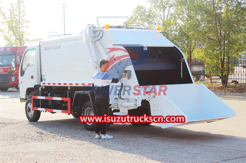 ISUZU NKR rear load garbage truck