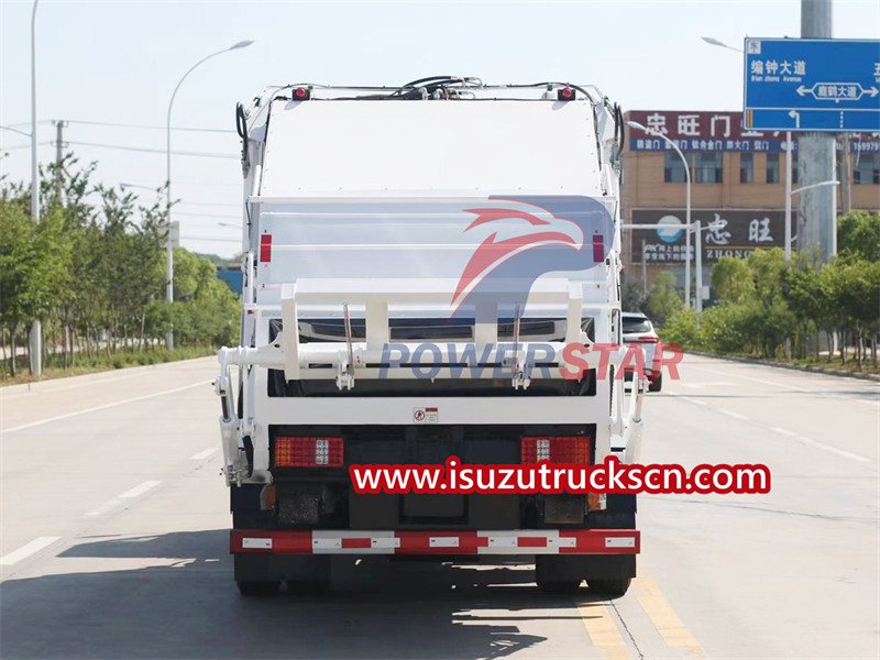ISUZU rear loading trash truck for sale