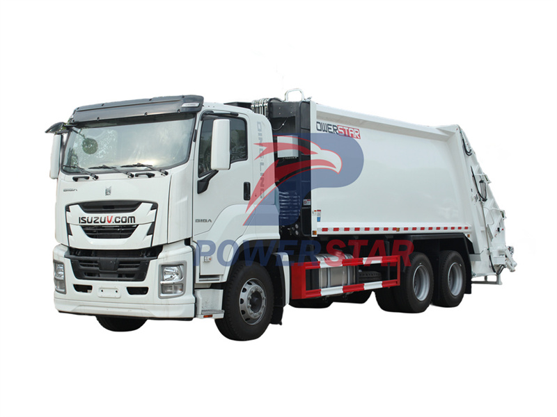 Isuzu heavy duty rear loader garbage truck
