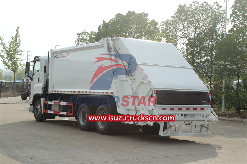 Isuzu heavy duty rear loader garbage truck