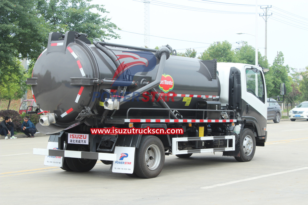 Isuzu NPR Sewage Vacuum Truck for Philppines Del monte