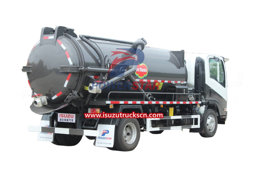 Isuzu NPR Sewage Vacuum Truck for Philppines Del monte