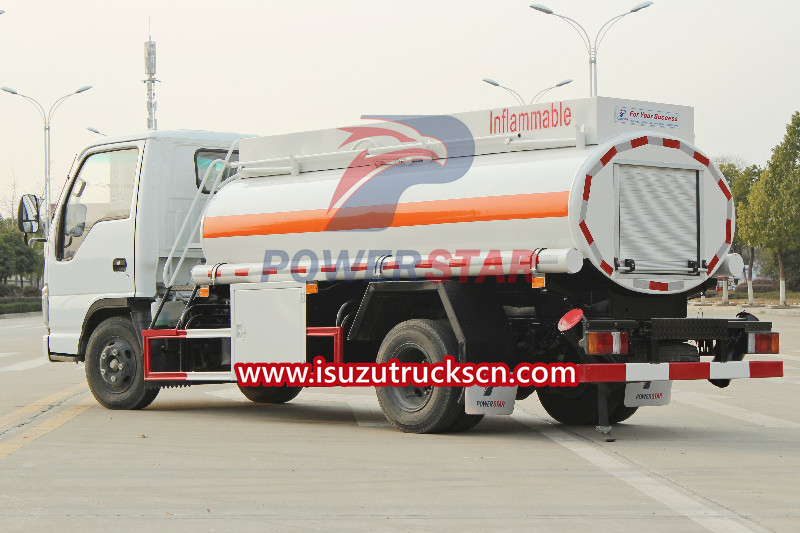 Isuzu NKR 3CBM mini mobile fuel bowser tanker truck