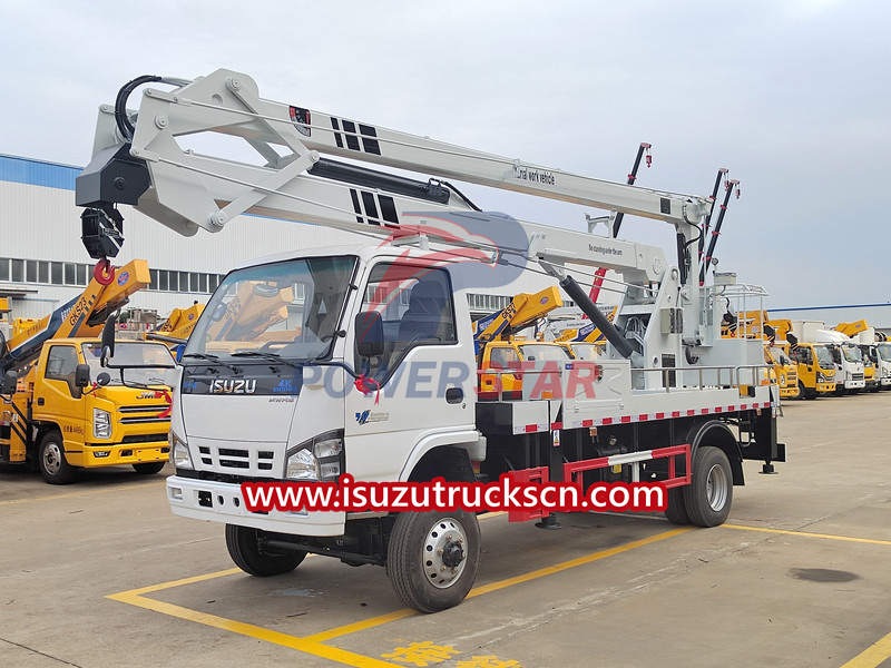 Isuzu NKR 120HP 4x4 offroad 4WD aerial platform truck