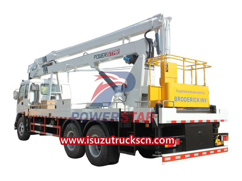 Isuzu super 10 wheeler heavy duty work platform truck