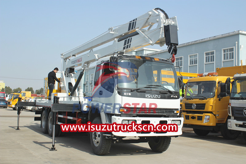 Isuzu super 10 wheeler heavy duty work platform truck