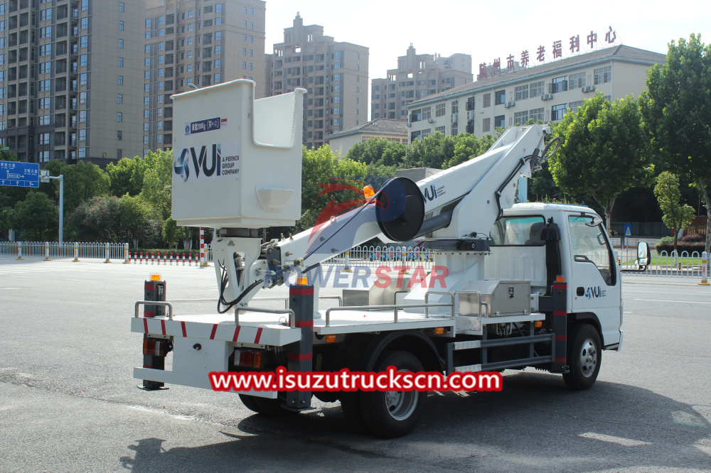 Isuzu chassis Telescopic Boom Bucket Truck