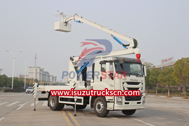 Isuzu GIGA 20m Articulating platform truck export Philippines